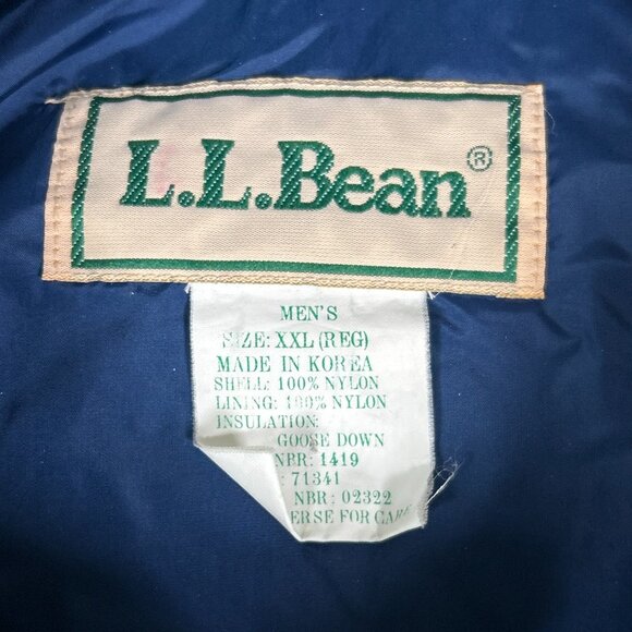 Vintage LL Bean Puffer Vest Men’s Insulated Goose Down Snap Button - Picture 8 of 9